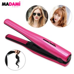 Curling Irons Draadloos IJzeren USB Oplaadbare mini Wireless Hair Roemener Curler keramische plaat potlood platte ijzers voor reizen naar huis 230812