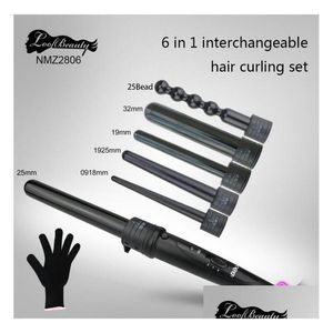 Krultangen Dhs 6 In 1 Wand Set Keramische Haartang Krultang The Curler Roller Gift 0932Mm Eu Us Drop Delivery Products Care Styling Dha9W