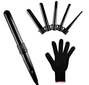 Curling Irons Dodo Pro 5-deel verwisselbaar haar krullen ijzermachine keramische haar krultje multi-size rolwarmtewarmteweerstandstylingstylingset 230822