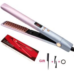 Curling Irons Modelador de Cabelo Cerâmica Íon Negativo Curling Irons Milho Perm Fofo 3D Flutuante Treliça Splint Crimping Raiz de Cabelo Fluffy Hair Iron 231030