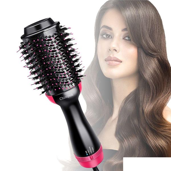 Fers à friser Sèche-cheveux Brosse à air Styler et Volumateur Femmes Mtifonctionnel Lisseur Bigoudi One Step Electric Blow 230504 Drop D Dhjyk