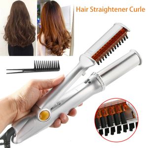 Fers à friser cheveux fer Max 2 voies bigoudi rotatif 2 en 1 lisseur brosse lissage électrique brosse à cheveux 230520