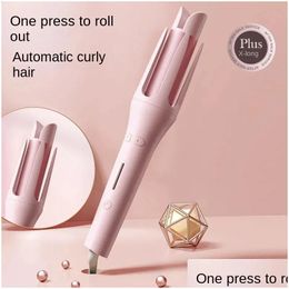 Curling Irons Matic Hair Curler Stick négatif Ion Electric Ceramic Fast Fast Rotation Magic Iron Care Styling Tool Drop Livraison P DH8K7