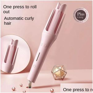 Curling Irons Matic Hair Curler Stick Negatief ionen Elektrische keramische snelle verwarming Roterende magische ijzerzorg Styling Gereedschap Druppel Afgifte P DH8K7