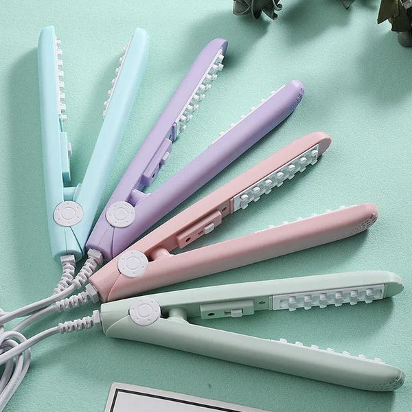 Rizadores Mini 3D Grid Hair Crimper Iron Volumizing Ceramic Corn Perm Férula Flat Styling Tools Regalo para mujeres 230520