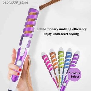 Curling Irons Mini Curler Electric Iron Professional Céramique Curling Rod Wave Style Tyling Tool Salon équipement Q240425