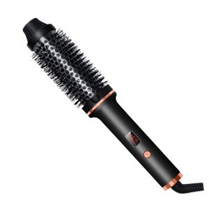 Fers à friser Mini brosse à fer pour cheveux courts et longs, baril en céramique Tourmaline avec Anti-brûlure 230828