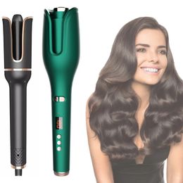 Rizadores Rizador de pelo multiautomático Rizador de pelo LCD Cerámica Giratoria Waver Magic Curling Wand Irons Herramientas de peinado 231120