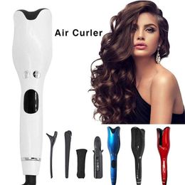 Fers à friser Multi-Automatique Cheveux Bigoudi Bouton Fer À Friser Ion Négatif Céramique Rotation Vague Magique Cheveux Rouleau Spin Wand Cheveux Styling Outil 230605