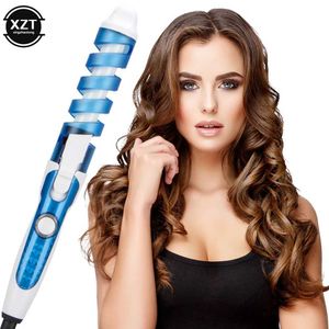 Curling Irons New Magic Pro Curler Electric Spiral Iron Bar Bar Salon Hair Styling Tool Q240506