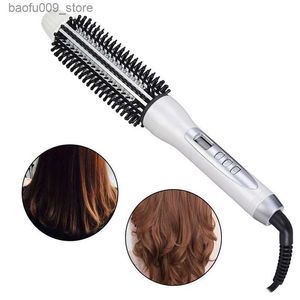 Curling Irons Curler Curler Curling Iron Tourmaline Ceramic Hot Brush Hair Hair LCD Afficher Tool Q240425