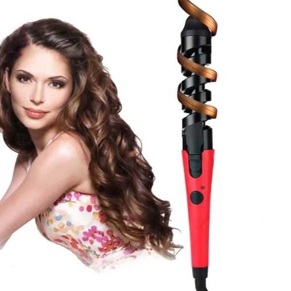 Curling Irons Curler Curler Magic Spiral Iron Fast Filing Electric Professional Styling Tool Q2405061