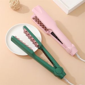 Rizadores de pelo Profesional Volumizing Hair Ceramic 3D Grid Crimper Corn Perm Splint Flat Styling Tools 220921