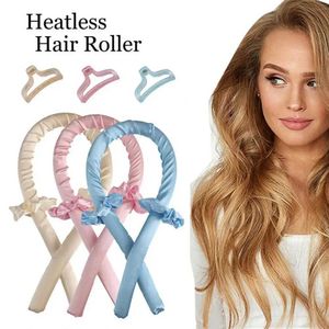 Curling Irons Soft Curler Lazy Non Heat Curling Stick Hoofdband Hairstyle Tool Professional Silk Band Accessoires Q240506