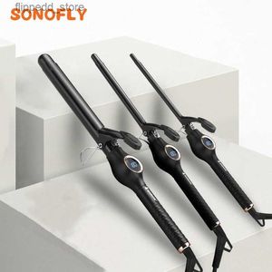 Fers à friser SONOFLY 9/13/25mm boucles Super minces bigoudi fer à friser en céramique LCD réglage de la température outil de coiffure professionnel SH-8603 Q231128