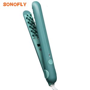 Curling Irons Sonofly Mini Hair Iron Fluffy 3D Grid Curler Splint draagbare hoogwaardige keramische maïs permanentstylinggereedschap Ty 219 230520