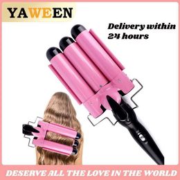 Curling Irons Yaween Curled Iron Ceramic Styling Tool For All Hair Tools Professional Q240506