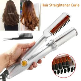 Curling max de 2 vías girando 2 en 1 pincel de rizador para suave al suavizado de hierro para el cabello eléctrico cepillo para el cabello eléctrico