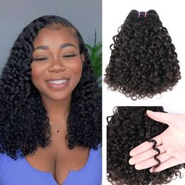 Bouclés Brésiliens Cheveux Humains Bundles Couleur Naturelle Pixie Curl Bundles Cheveux Humains Vague Profonde Remy Cheveux Curl Bundle Extensions