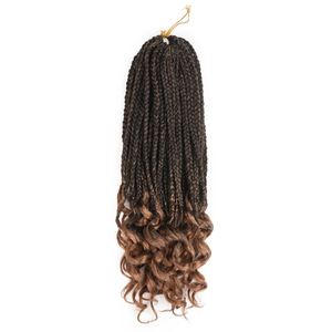 Curly End 3D Split Twist Hair 100% Synthetische doos Braid Haakhaar 18 inch