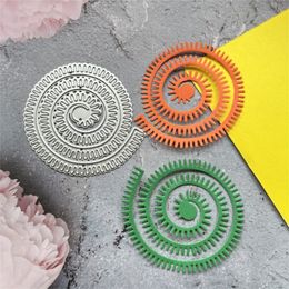 Curly Flower Metal Cut Dies pochoirs pour le bricolage Scrapbooking Decorative en papier en papier Modèle DÉCOR