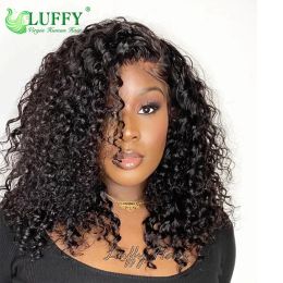 Curly Full Lace Human Hair Wigs for Black Women Pré-cueilled Jerry Curly Brésilien Human Hair 13x6 Hd Lace Wig avec Baby Hair