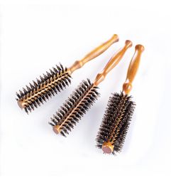 Peigne à cheveux bouclés de haute qualité manche en bois de sanglier naturel brosse à cheveux brosse duveteuse du peigne du peigne3906422