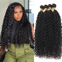 Mèches indiennes naturelles bouclées, Extensions de cheveux, 30 pouces, vente en gros, 1/3/4 pièces, livraison gratuite