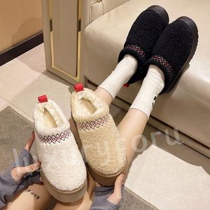 Curly Tasman ugglie pantoffels Kastanjebont Slippers Sherpa fleece pluizige Tazz gevlochten slijtage Muilezels Dames Ultra Mini laars met dikke zolen Australië instappers