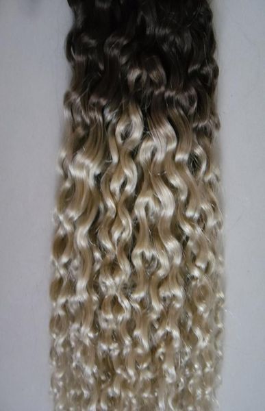 armure bouclée armure de cheveux humains 100g ombre cheveux vierges 1b613 deux tons ombre extensions de cheveux humains double trame 1006369