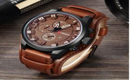 Curren 8225 Men039S Casual Sport Quartz Watch Mens Watches Top Quartzwatch Leather Riem Military Watch Pols Male5318729