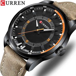 Curren Aankomst Mannen Horloges Top Luxe Merk Sport Horloge Heren Leer Quartz Polshorloge Datum Mannelijke Klok Relogio Masculino 210517