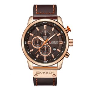 Curren/Carryon 8291 Belt Men's New Six Pin Calendar Waterdicht horloge