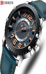 Curren Casual Leather Watch For Men Style Business Quartz Wrists Montreuses RELOJES HOMBRE UNIQUE CHIPON CORLOGNE MODE MALES1825555