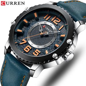 CURREN décontracté montre en cuir pour hommes Style affaires montres à Quartz nouveau Relojes Hombre Design Unique horloge mâle Watches2889