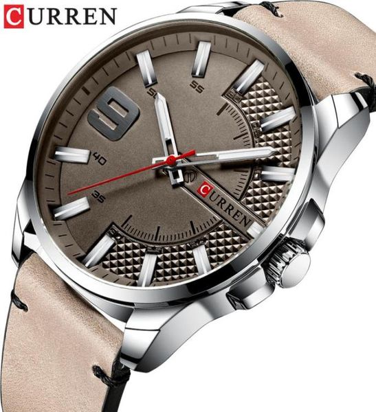 Curren Casual Sport Watches Man Quartz Wristwatch New Fashion Leather Band masculin Watch Liproping Relog Masculino Luminous Clock9758654