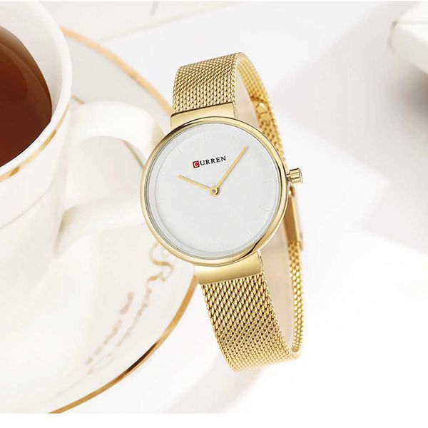 Curren – montre-bracelet à Quartz colorée pour femmes, Simple et décontractée, en maille d'acier inoxydable, horloge féminine Q0524