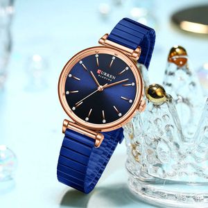 Curren Mode Vrouwen Horloges Dames Quartz Klok Luxe Rhinestone Dial Horloges voor Vrouw voor Gift Montre Femme Q0524
