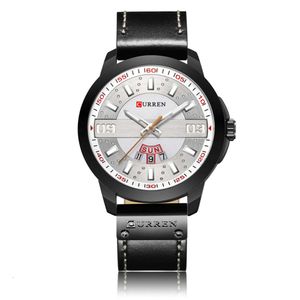 Curren/karien 8286 Calendario Reloj personalizado de cuarzo con cinturón impermeable para hombre informal