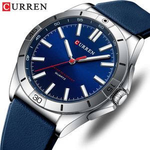 Curren Karien 8449 Nouvelle montre à quartz à grand cadran pour hommes Sports Tape