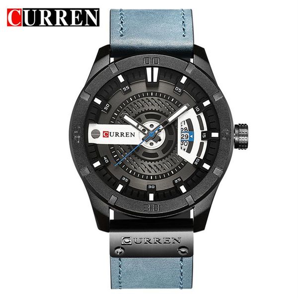 CURREN Marque De Luxe Analogique Sport Montre-Bracelet Affichage Date Hommes Montre À Quartz Affaires Homme Horloge Relogio Masculino Montre Hom263p