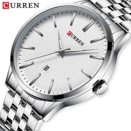 Curren Luxury Merk Menh Quartz Watc Mode Business Mens Horloges Waterdichte Casual Horloge Mannelijke Klok Relogio Masculino 210517