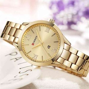 Curren Luxe Vrouwen Watch Top Merk Mode Goud Ontwerp Armband Horloges Dames Horloges Relogio Femininos Gift 210517