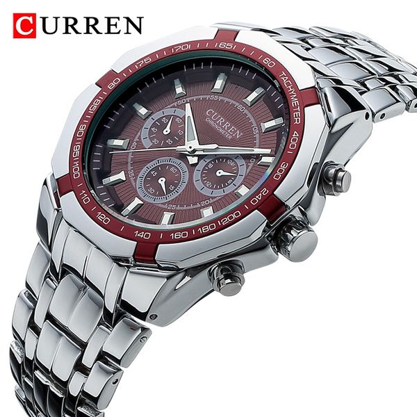 Curren Men Luxury Brand Military Sport Mens Relojes Full Steel Quartz Clock Men's Water's Business Watch Relogio Masculino 220329