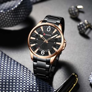 Curren Heren Quartz Horloges Nieuwe Luxe Casual Merkhorloges voor Male Creative Design Clock Relogio Masculino Q0524