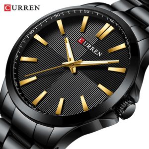Curren Men Horloges Luxe Merk Roestvrijstalen Mode Business Mens Horloge Quartz Polshorloge Man Klok Waterdicht Q0524