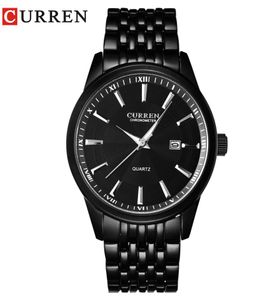 Curren New Watches Fashion Simple Style Calendar Casual Business Men Polshorwatch Full Steel Quartz Male klok Waterdichte Watch6998678