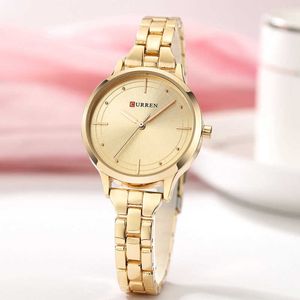 CURREN Rose Gold Watch Femmes Montres En Acier Inoxydable Dames Montre Femme Femmes 9019 Luxe Or Couleur Mode Relogio Feminino 210527