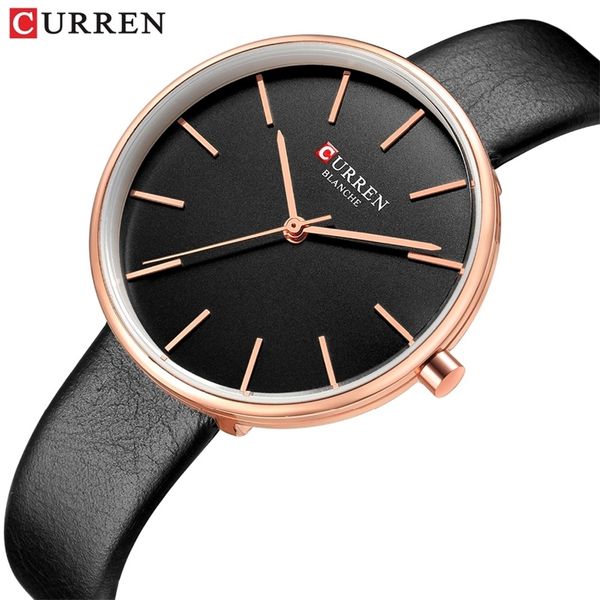 Curren Top Brand Reloj de mujer Diseño Lady Casual Girl Reloj de pulsera Relojes de cuarzo Moda LuxuryWomen Vestido de regalo Reloj de pulsera 210517