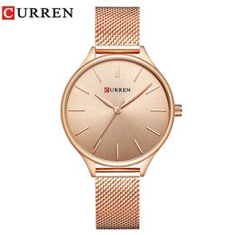 CURREN montre mode Simple Style nouvelles dames Bracelet montres femmes robe montre-Bracelet Quartz femme horloge cadeaux relogios femini2683